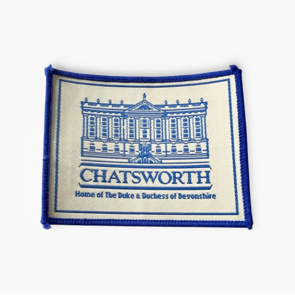 Vintage Chatsworth UK Souvenir Fabric Iron On Patch